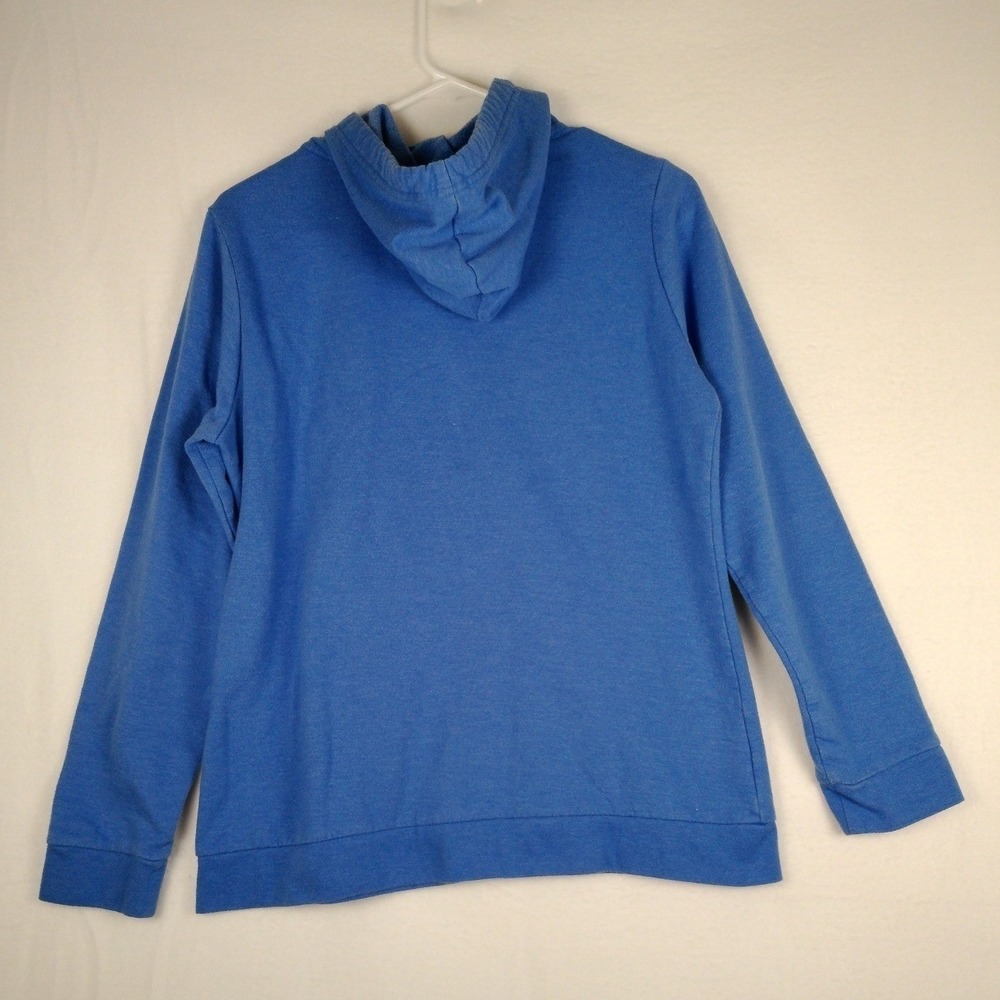 Eddie Bauer Blue Full Zip Hooded Sweatshirt Hoodie Women's Medium Cotton Blend - Picture 2 of 7